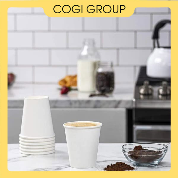 50 Ly giấy nhiều kích thước 9oz 270ml | 10oz 300ml | 12oz 360ml | 16oz 500ml | 22oz 680ml | 24oz 700ml - Có lựa chọn kèm nắp giấy