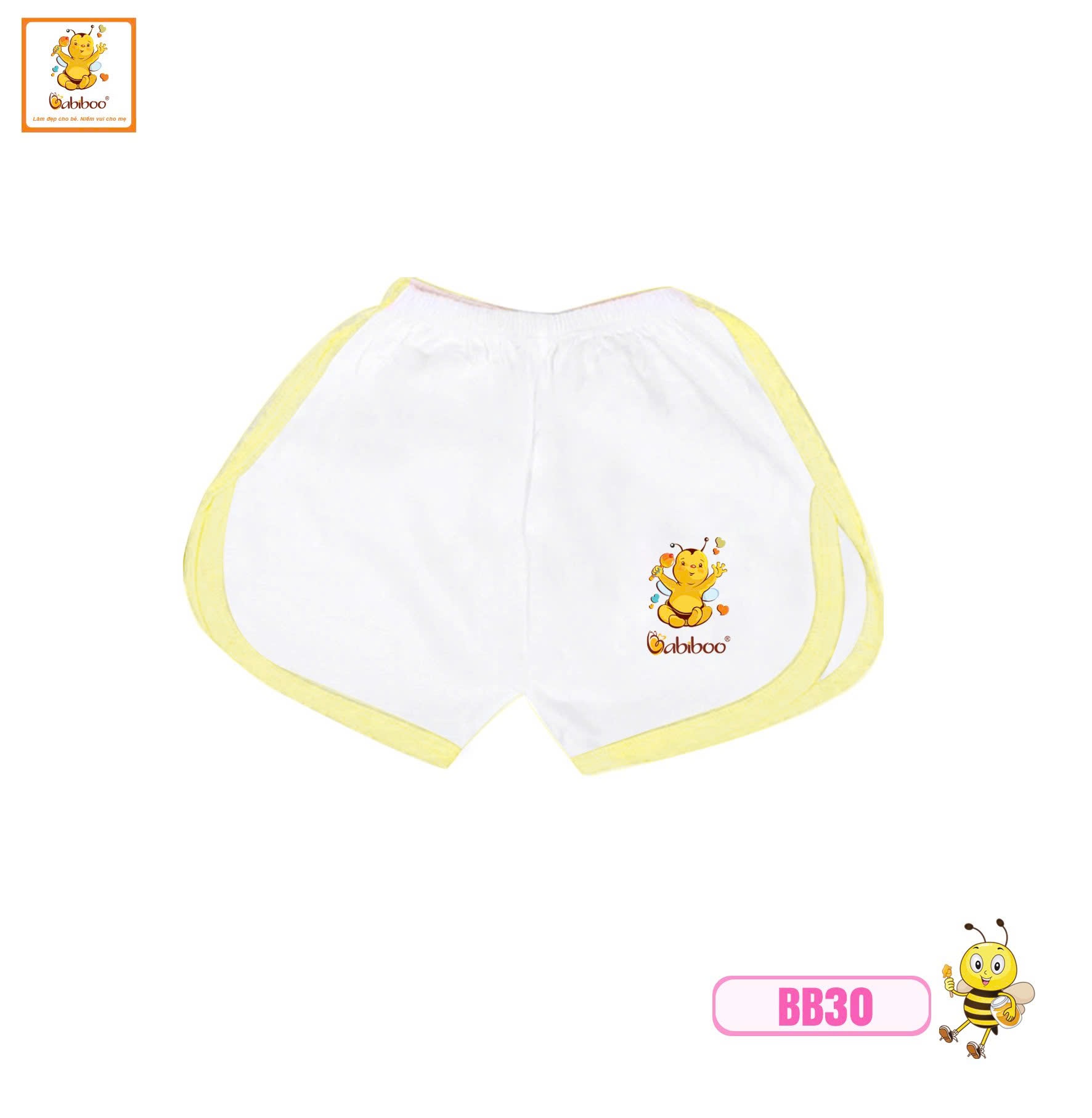 Quần đùi bé gái Babiboo quần đùi cho bé sơ sinh vải cotton tự nhiên mềm mại, thấm hút tốt BB30