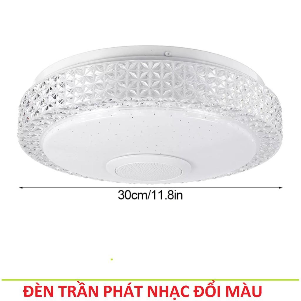 Đèn ốp trần đổi màu nghe nhạc bluethoo thông minh mẫu mới sang trọng có điều khiển kết nối điện thoại