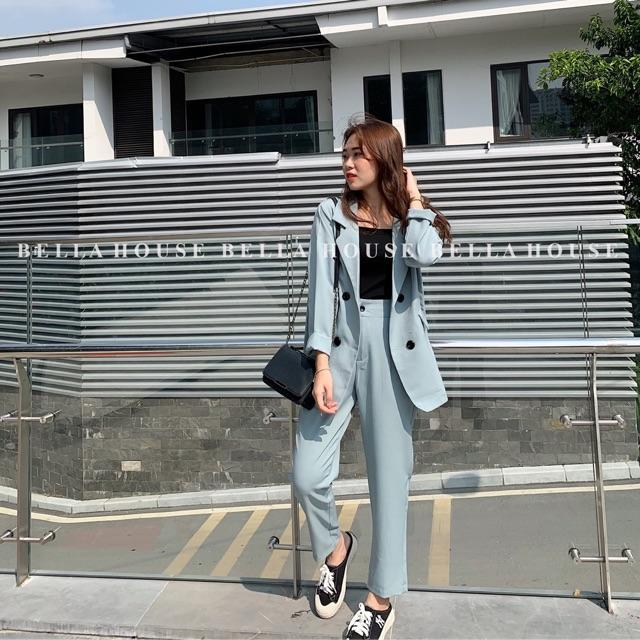 Áo blazer và quần baggy