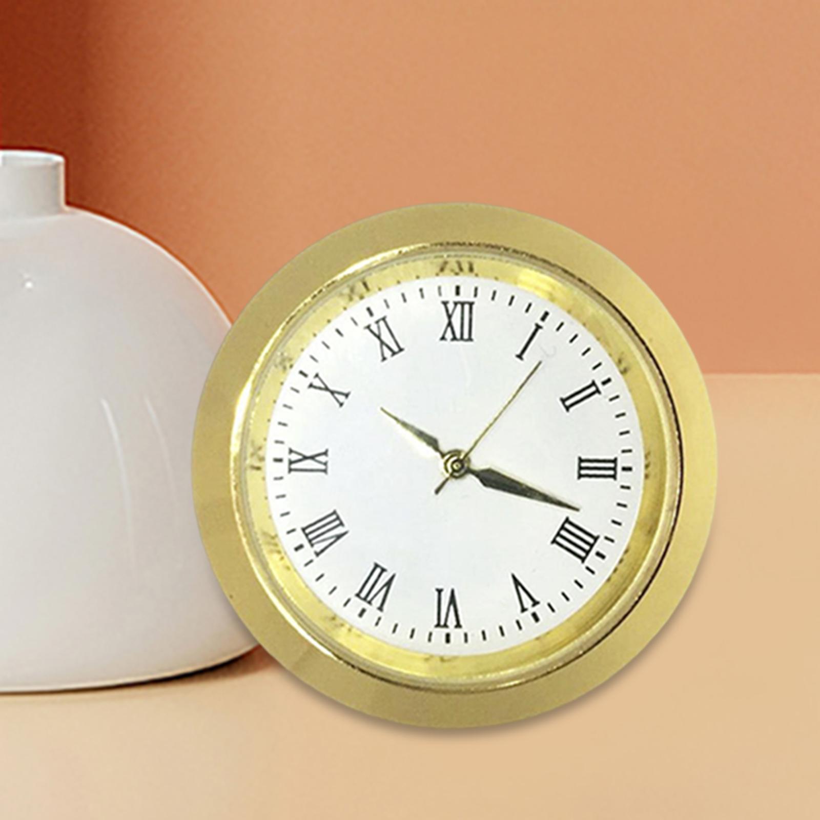 Classic Clock Insert Easy to Read Clock Face DIY Mini Clock for Desk Office