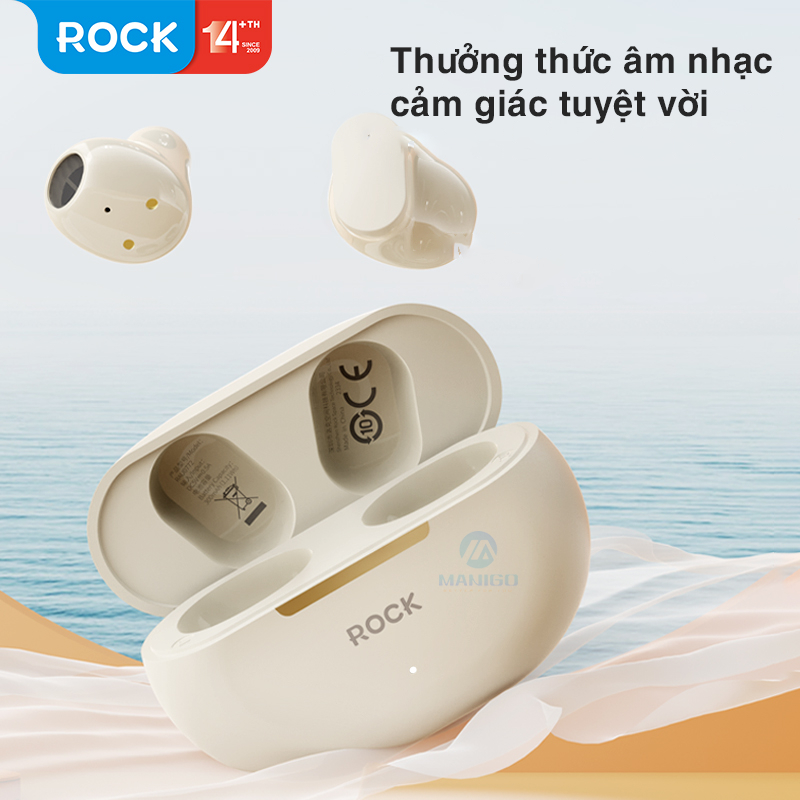 Tai nghe bluetooth không dây nhét tai Rockspace EB900 TWS có mic - Hàng chính hãng bảo hành 12 tháng