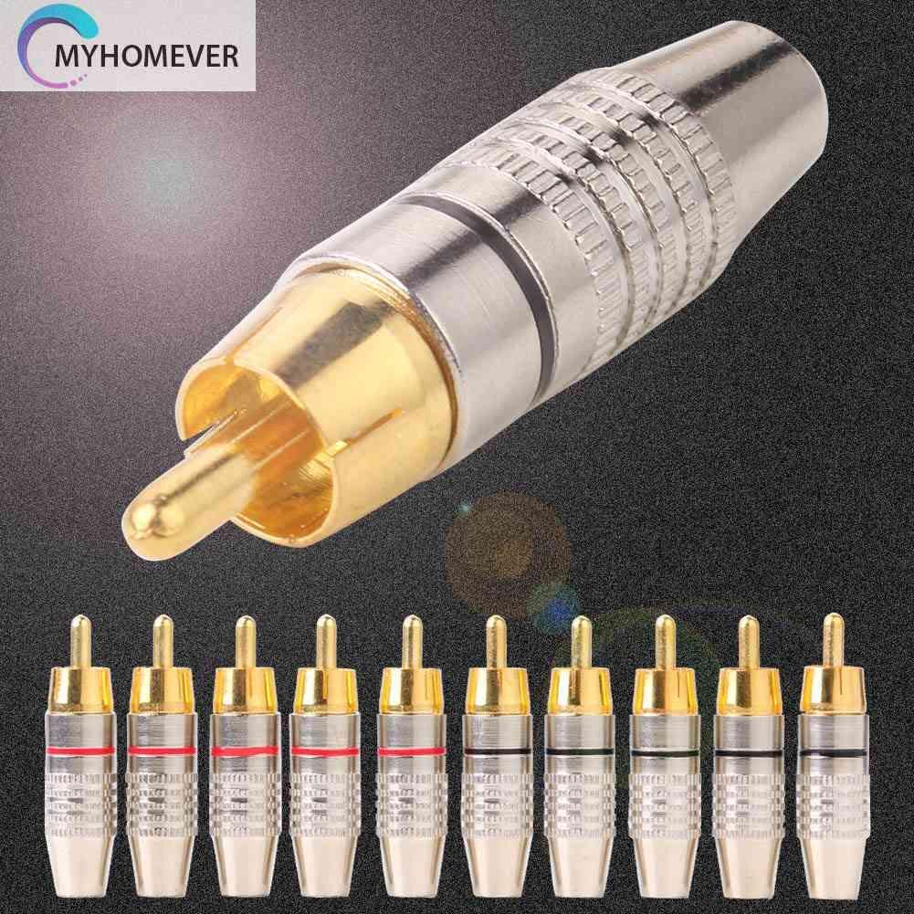 Set 10 Đầu Nối RCA DIY Chuyên Dụng