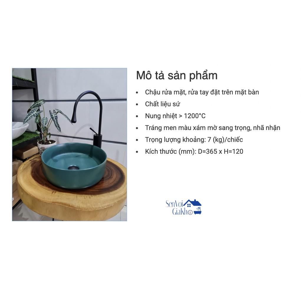 Chậu sứ mỹ thuật - Chậu lavabo sứ màu đặt bàn