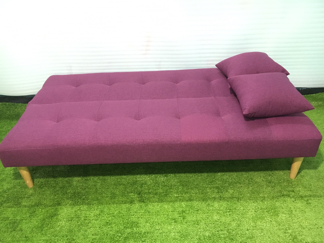 Ghế sofa bed bố tím BT 1m7x90, sofa giường phòng khách, salon, sopha, sa lông, sô pha