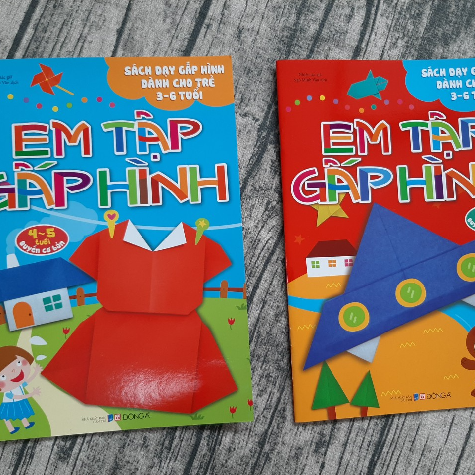 Combo 6 cuốn: Em tập gấp hình cho bé từ 3 đến 6 tuổi