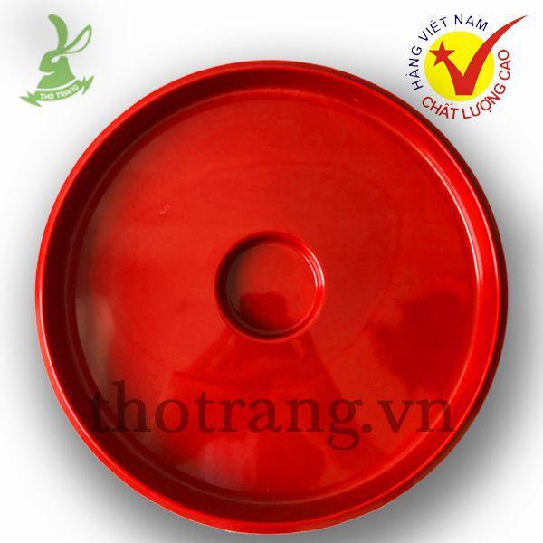 Khay Đựng Mứt Tết Tròn Bằng Nhựa Melamine Hàng Việt Nam VCP Đựng Bánh Kẹo Ngày Tết