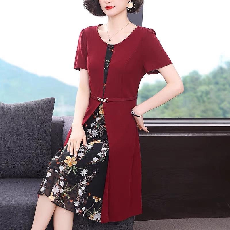 Đầm hoa trung niên cao cấp AG19-0621