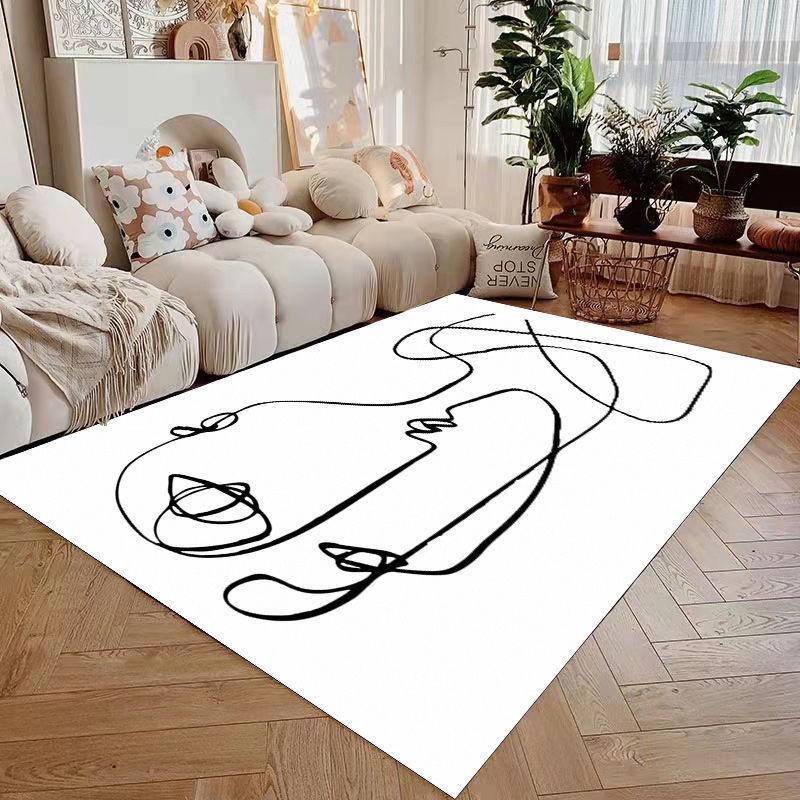 Thảm Trải Sàn Trang Trí Phòng Khách/Phòng Ngủ/Ban Công Kiểu Dáng Đơn Giản