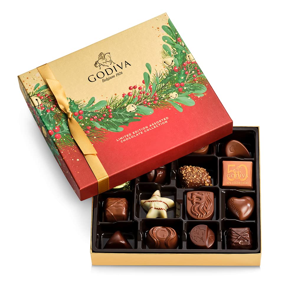 Chocolate GODIVA Limited Edition Assorted Chocolate Holiday  : Hộp quà tặng phiên bản giới hạn 19 cái