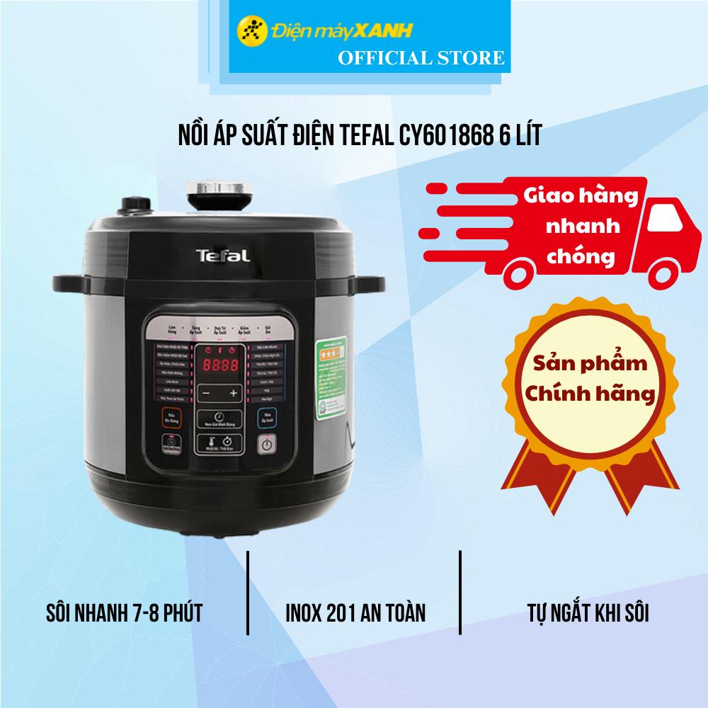 Nồi áp suất điện Tefal CY601868 6 lít - Hàng Chính Hãng