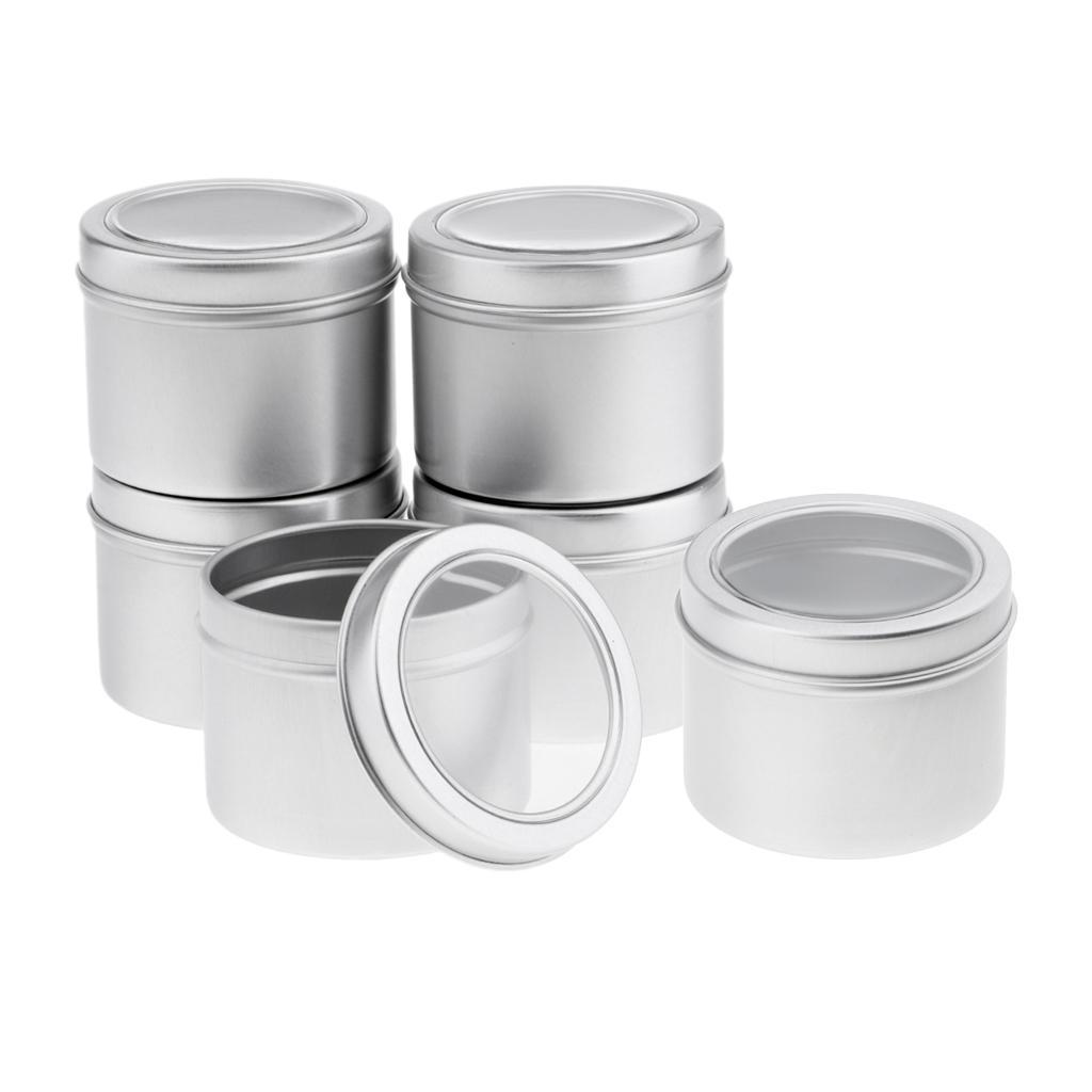 60pcs Aluminium Tin Lip Balm Tin Pots Cosmetic Cream Jar Bottle Containers
