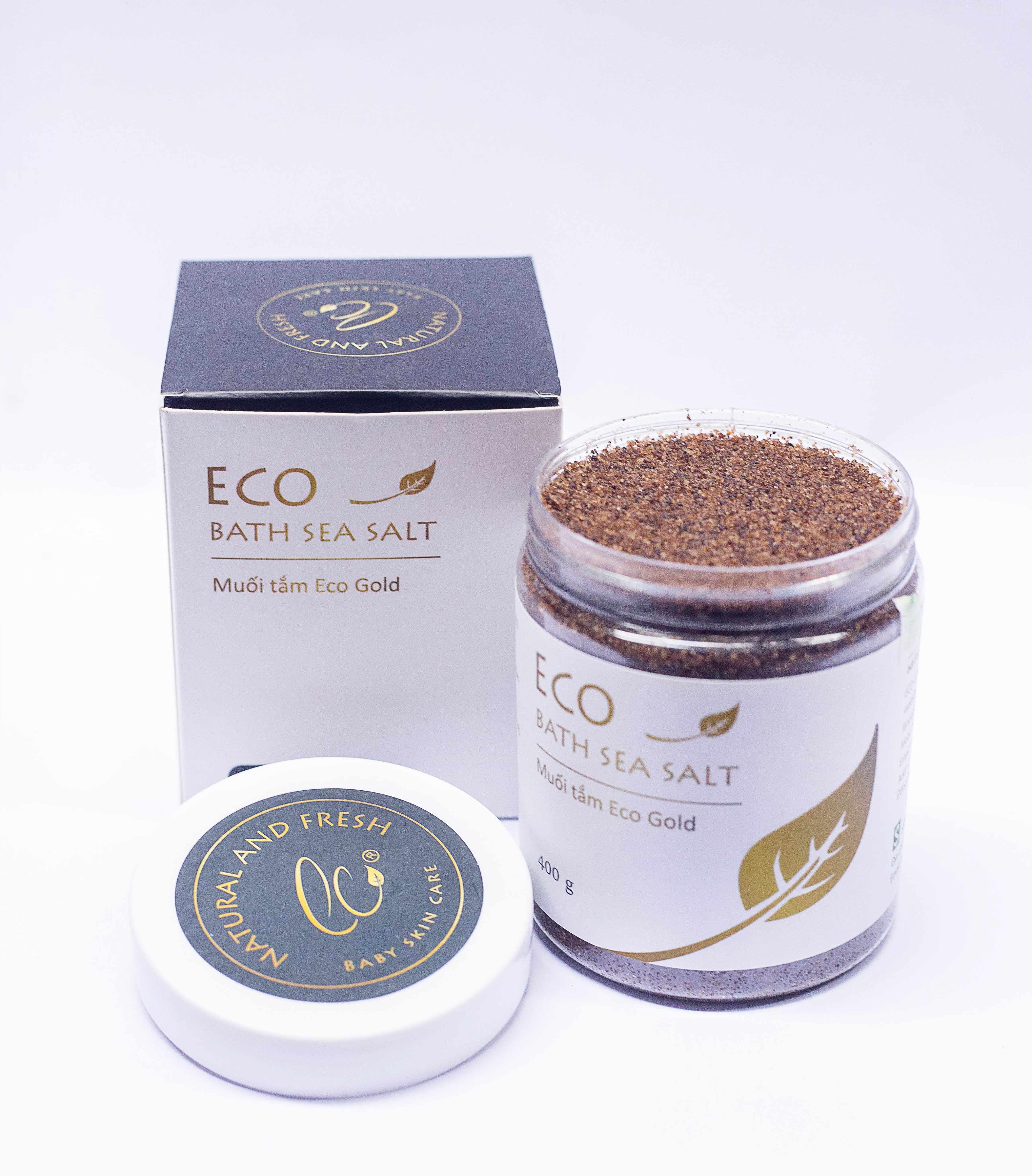 Muối Tắm Bé ECO GOLD 400g - Muối Tắm Cho Bé 100% Thảo Dược Thiên Nhiên Làm Giảm Ngay Các Chứng Viêm Da, Mẩn Đỏ, Mẩn Ngứa và Dị Ứng An Toàn Cho Cả Trẻ Sơ Sinh