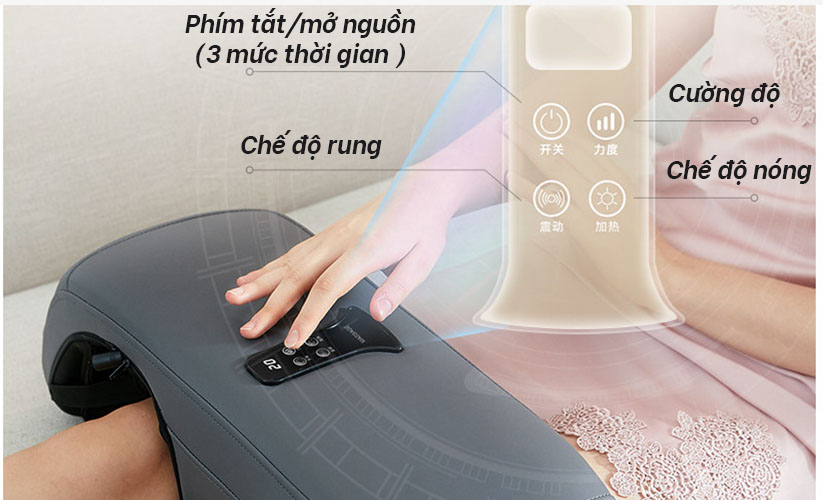 Máy Massage Đầu Gối Đa Chức Năng, Sử Dụng Cơ Chế Chườm Ấm Và Rung Nén Túi Khí, Giúp Giảm Nhức Mỏi, Hỗ Trợ Các Vấn Đề Xương Khớp, Lưu Thông Máu