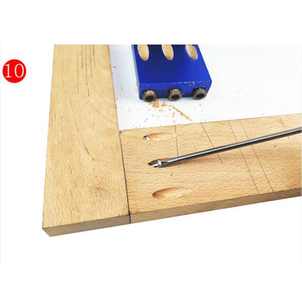 Pocket Hole Locator Jig Set Aluminum Woodworking Oblique Jig Puncher Blue