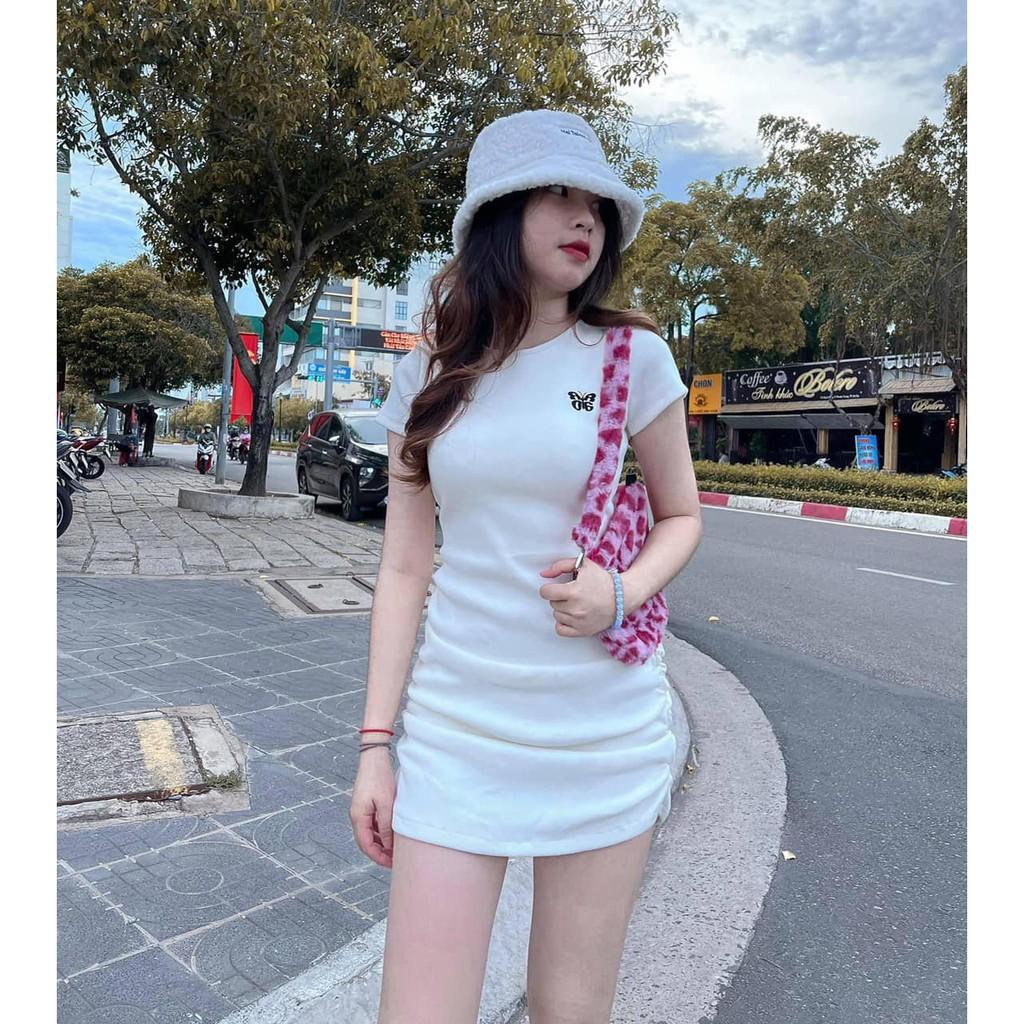 Váy body hoạ tiết hình bướm