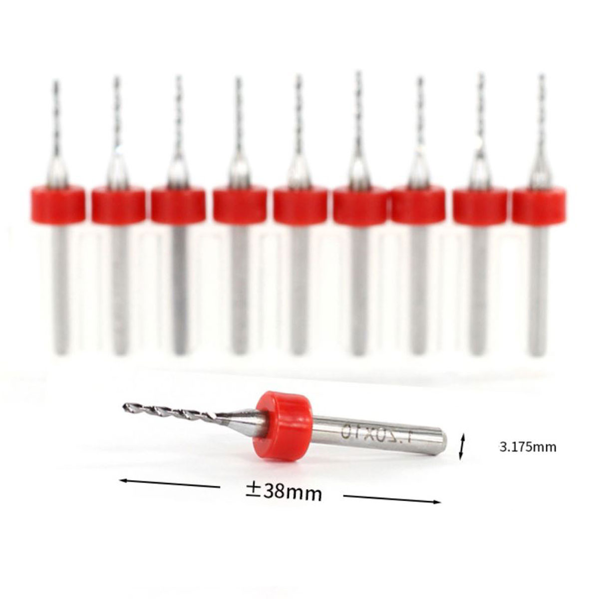 Hộp 10 Mũi Khoan CNC Cao Cấp Độ Chính Xác Cao Đường Kính 1.2mm