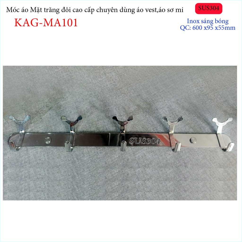 Móc treo áo vest, móc treo 2 tầng cao cấp Inox Nhật, SUS304, móc treo áo sơ mi KAG-MA100, KAG-MA101