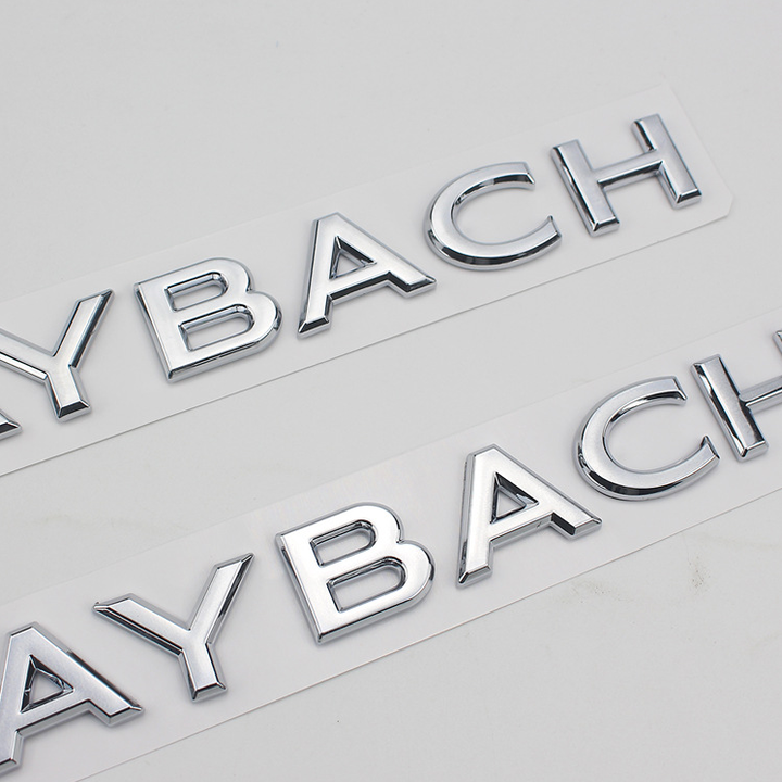 Decal tem chữ Maybach dán đuôi xe ô tô, xe hơi cao cấp G80709, chất liệu nhựa ABS, form chữ giành cho các dòng mới nhất