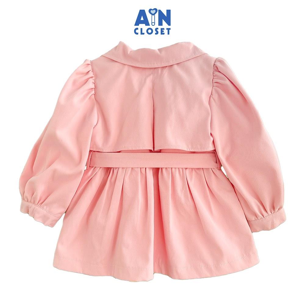 Áo Khoác bé gái họa tiết Mangto Hồng Kaki lụa - AICDBGMCRPCQ - AIN Closet