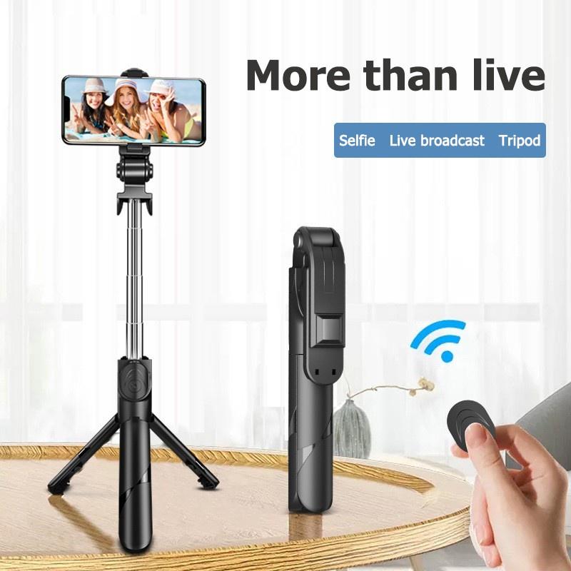 Tay Cầm Chống Rung Đa Năng Giá Rẻ, Gậy Selfie Stick L09 Bluetooth Tripod-Gimbal Stabilizer 3in1 Có Đèn Led bảo hành 12th