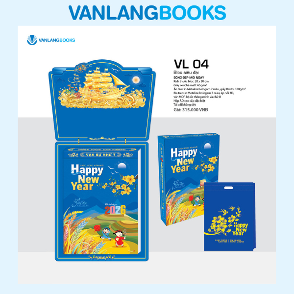 Lịch 2026 Bloc Siêu Đại – Chủ Đề Sống Đẹp Mỗi Ngày | Lịch Tết Treo Tường Cao Cấp Vanlangbooks | Mã: VL04