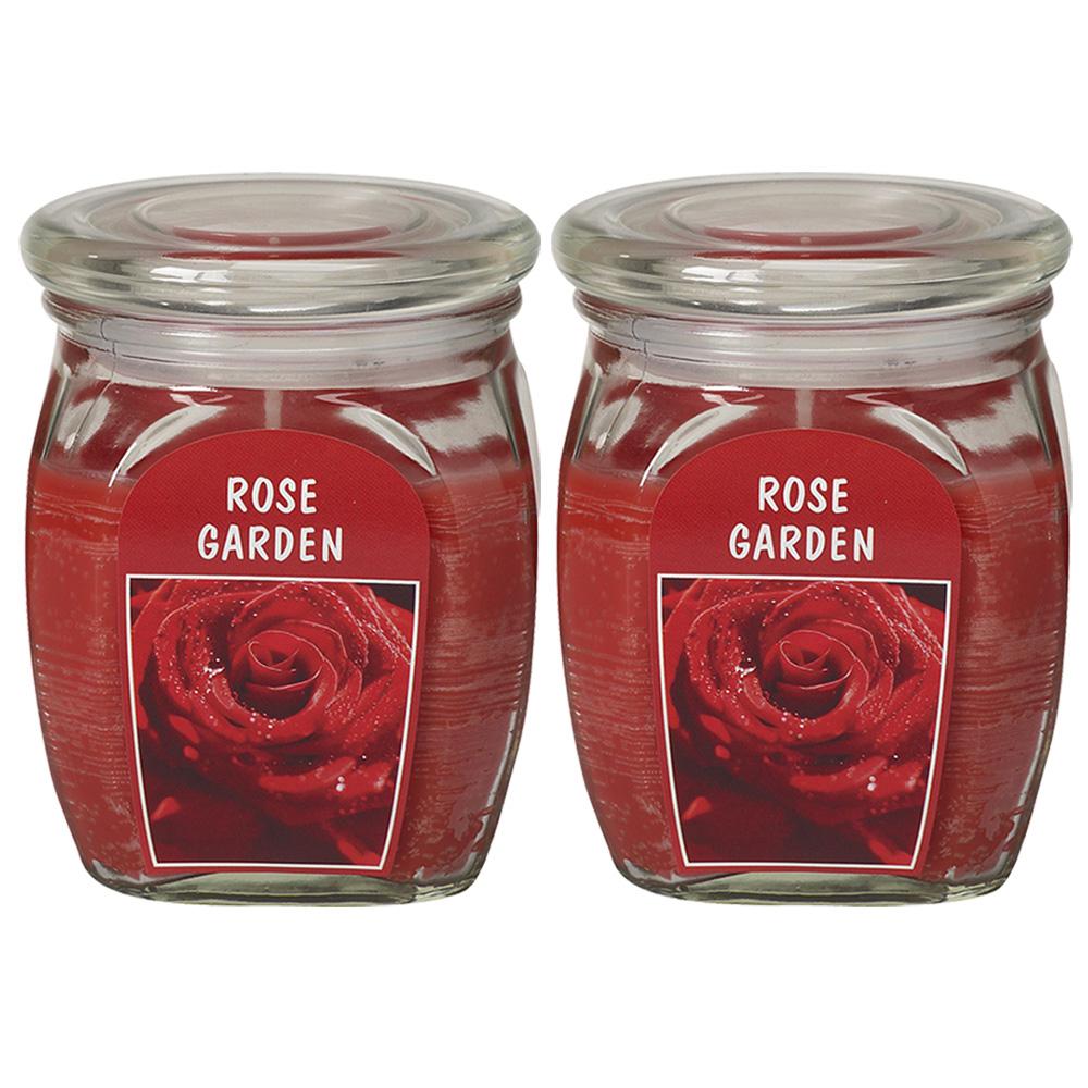 Combo 2 hũ nến thơm Bolsius nhập khẩu Châu Âu Rose garden 305g - vườn hoa hồng