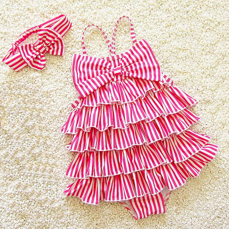 Trẻ em Một Mảnh Đồ Bơi cho Cô Gái 2019 Mới Thời Trang Sọc Đồ Bơi Trẻ Em Mùa Hè Bãi Biển Bơi Tắm Phù Hợp Với 3 màu sắc Bé đồ tắm