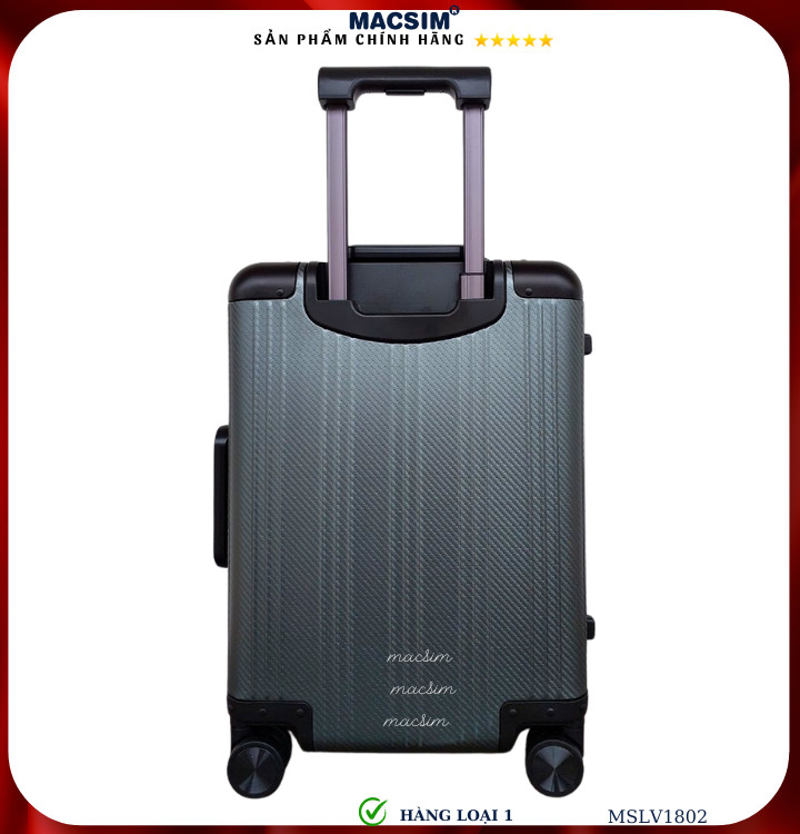 Vali hợp kim nhôm cao cấp Macsim MSLV1802 cỡ 20 inches màu Black, Gun, Blue, Gray hàng loại 1