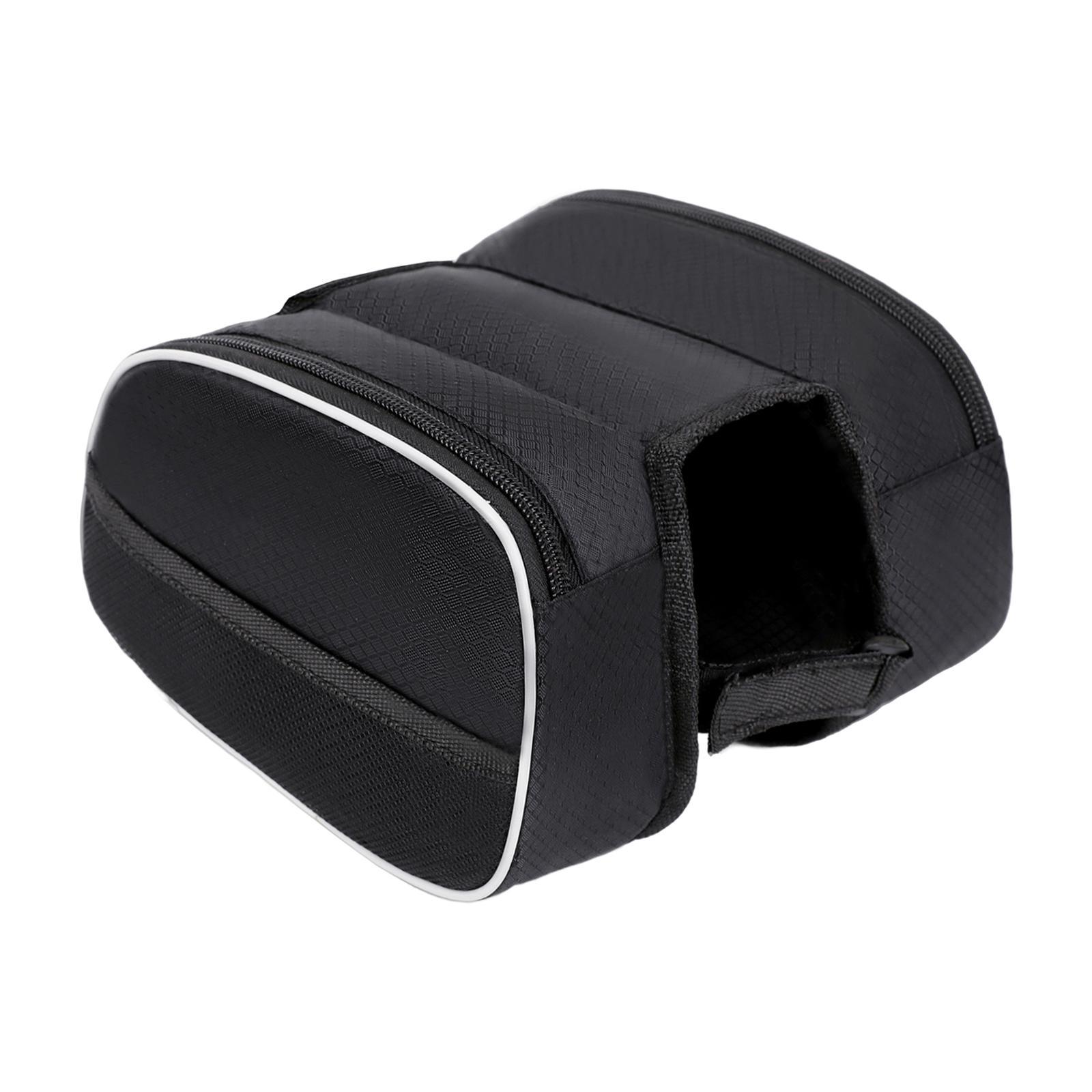 Front Frame Bag, Bike Panniers, Organizer Multifunctional Storage Commuting Bag Phone Holder Tube Phone Bag for Road Bikes