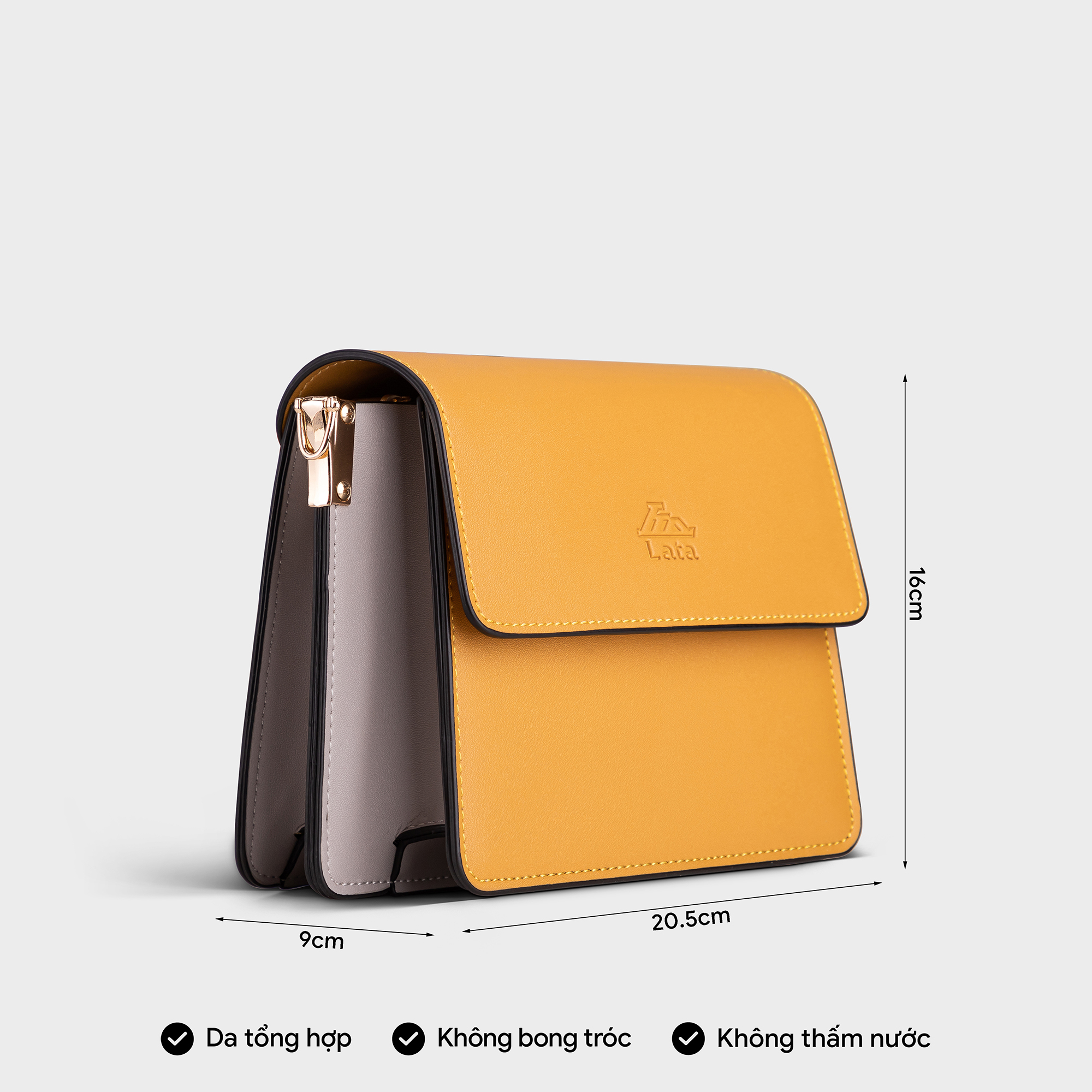 Túi Lata ( Thời trang nữ đi chơi cỡ trung - Túi đeo chéo da HN88 )