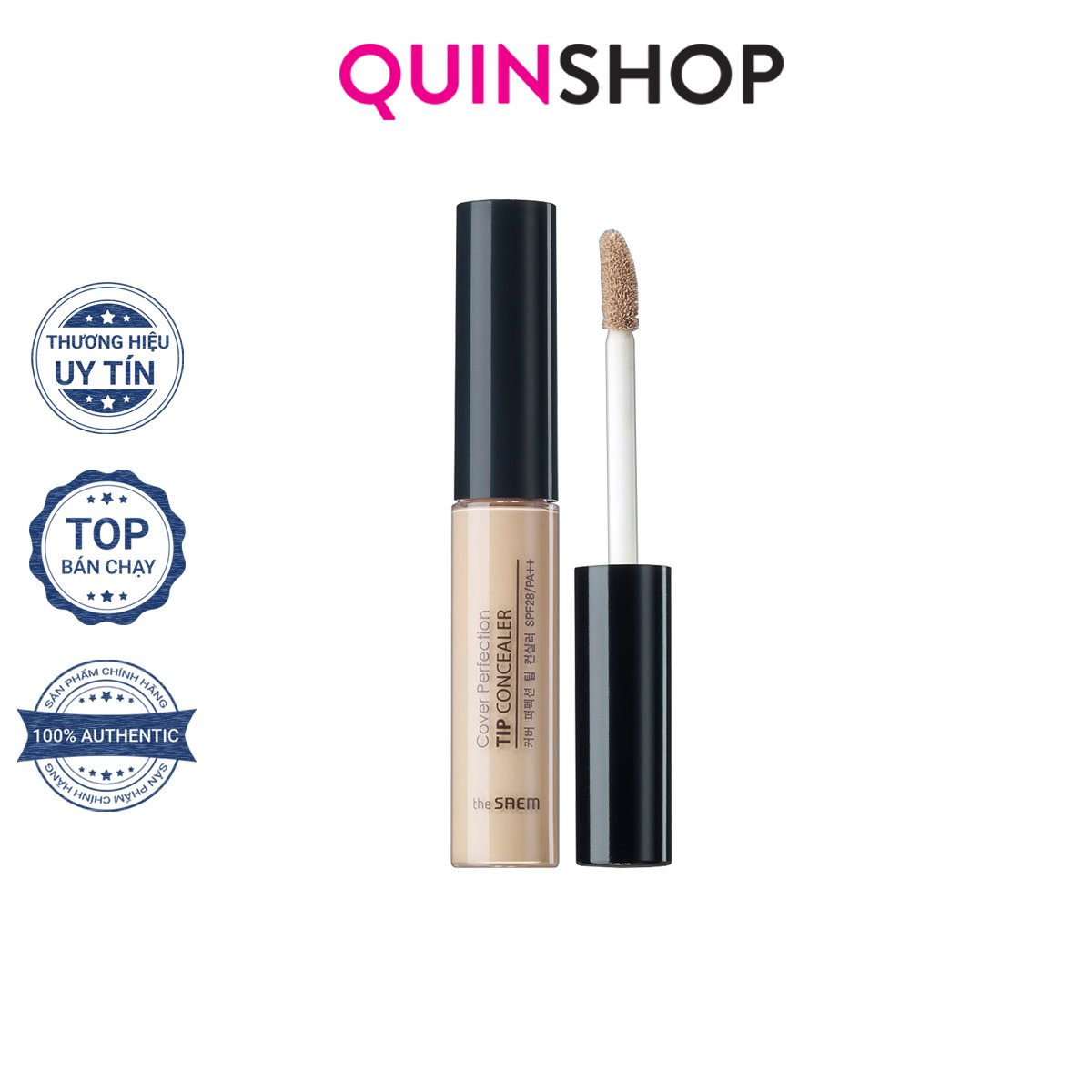 Kem Che Khuyết Điểm The Saem Cover Perfection Tip Concealer