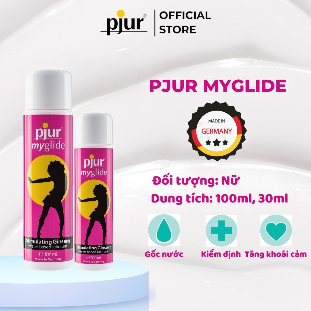 Gel bôi trơn tăng khoái cảm Pjur Myglide 30ml dành cho nữ chứa nhân sâm có tác dụng tăng cường lưu thông máu