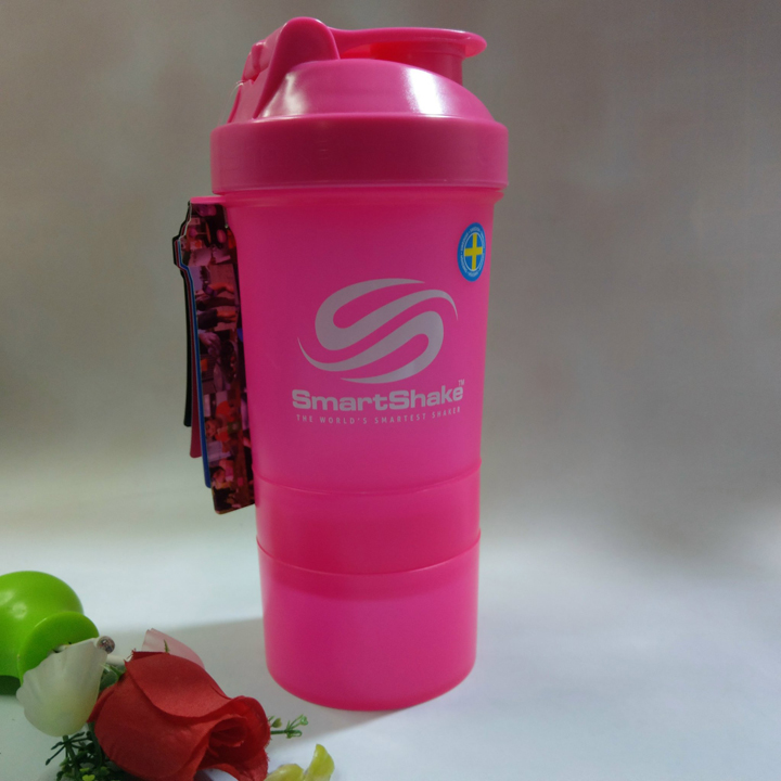 Hình ảnh Bình Lắc Shaker, Bình Nước Gym, Bình Thể Thao Cho Gymer 4 in 1 (600ml) - T0243