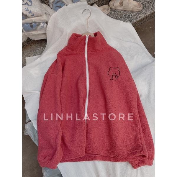 ÁO KHOÁC BÔNG THÊU - ÁO KHOÁC NỈ HOODIE 3 MÀU