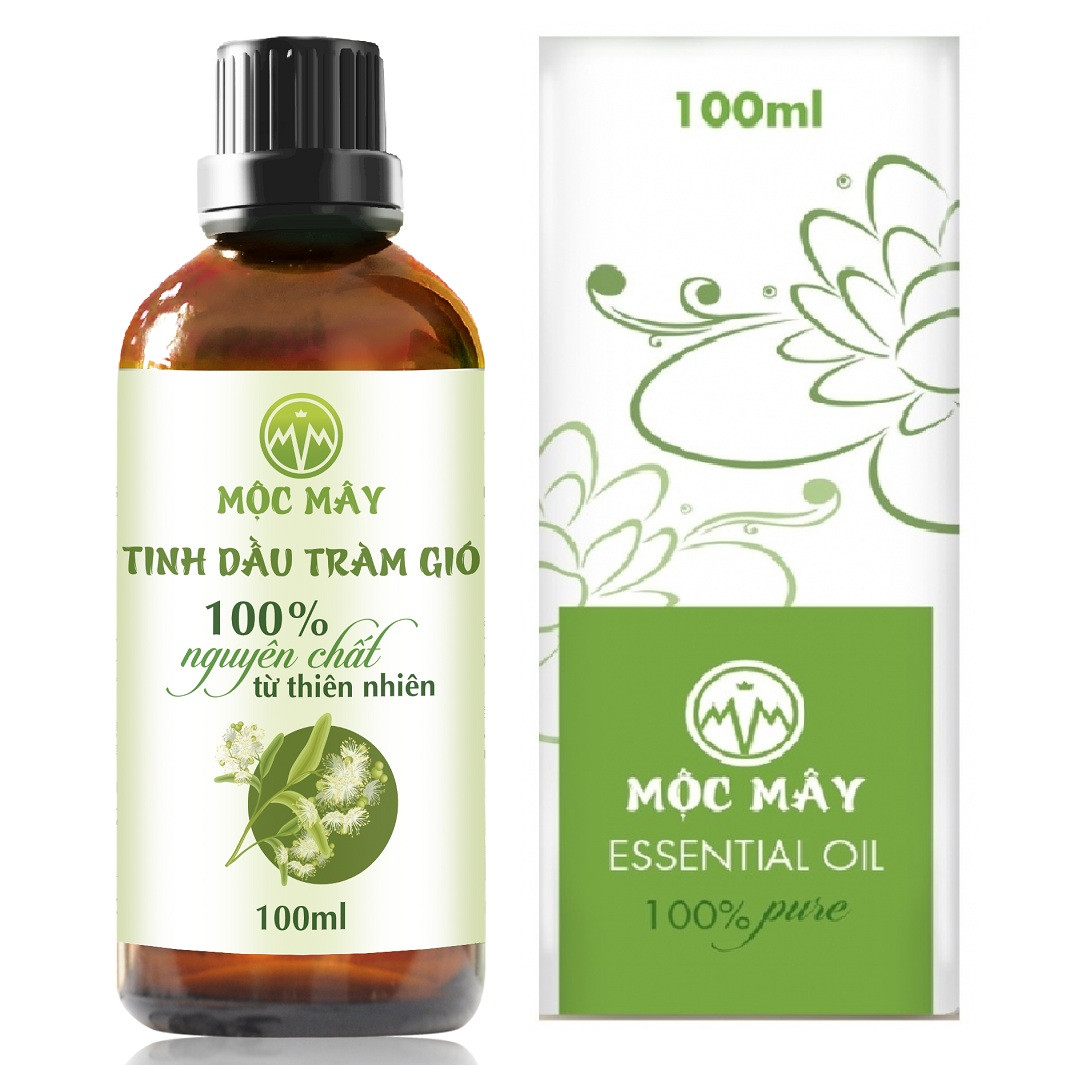 Tinh dầu Tràm Organic hữu cơ 100ml Mộc Mây - tinh dầu thiên nhiên nguyên chất 100% - dùng xông tắm ngừa cảm lạnh, giảm côn trùng cắn đốt cho Bé, Trẻ sơ sinh và Trẻ nhỏ | An toàn cho làn da nhạy cảm của Bé