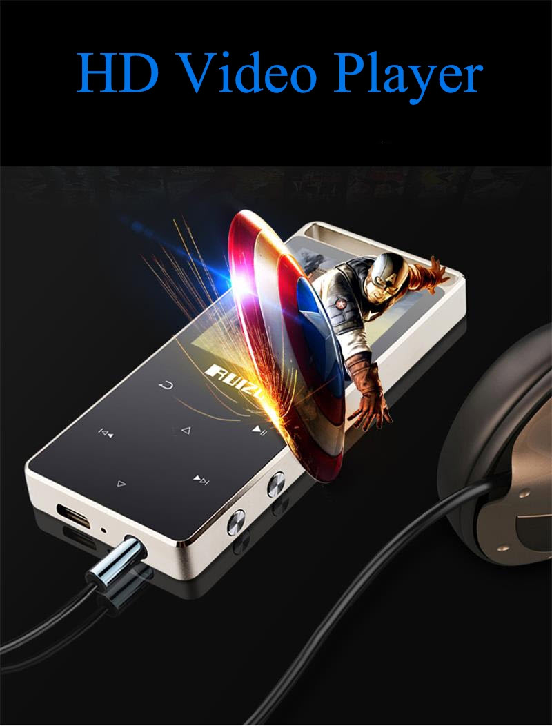 Ruizu D01 Bluetooth - Máy nghe nhạc MP3 Lossless thể thao HiFi Bộ Nhớ Trong 8GB - Hàng Chính Hãng