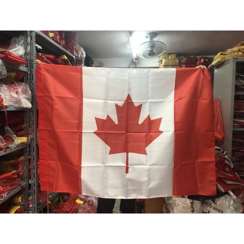 Quốc kỳ Canada in thẩm thấu 1 lớp vải 1x1,5m