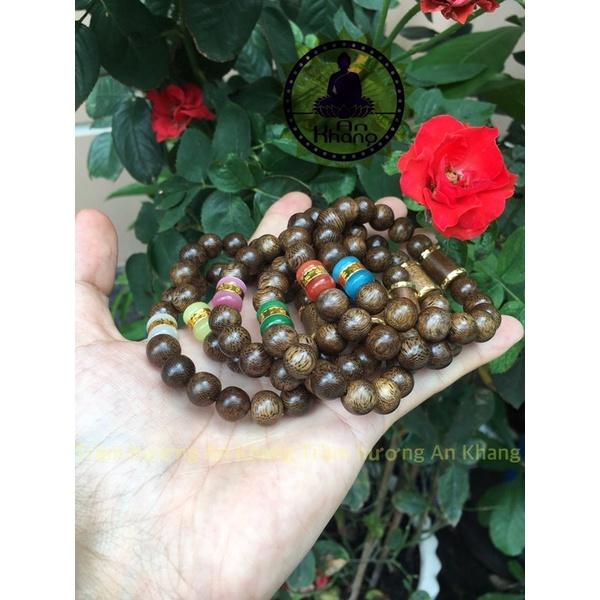 Vòng tay trầm hương tốc tự nhiên mix charm cao cấp