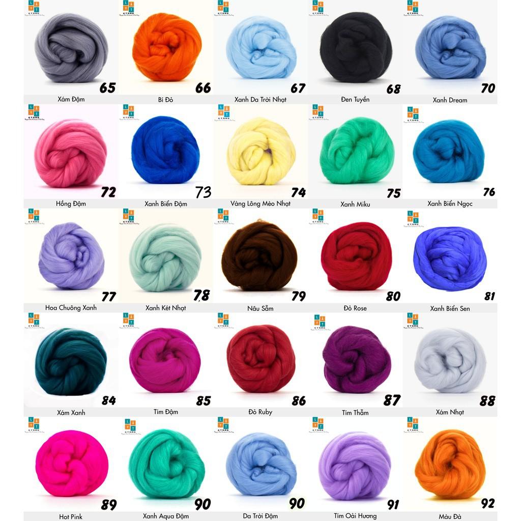 TỰ CHỌN MÀU LEN VÀ TẠO CHO MÌNH COMBO LEN CHỌC - COMBO NEEDLE FELTING ĐẦY ĐỦ