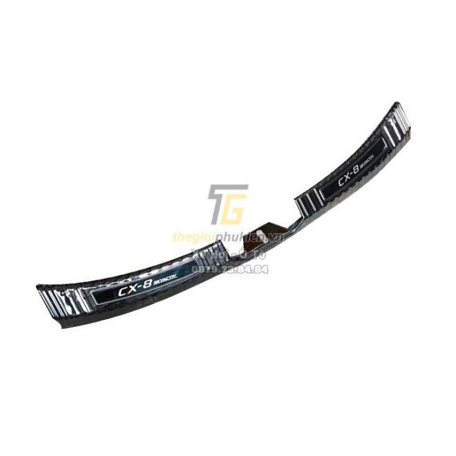 BỘ SẢN PHẨM Nẹp bước chân và ốp chống trầy cốp Mazda CX8, CX-8 - Mẫu Titan