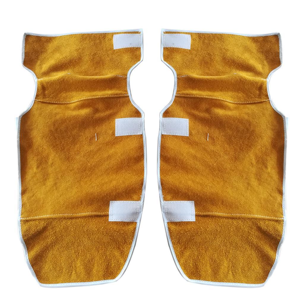 1 Pair Adjustable Welding Protective Knee Pads Flame Resistant for Welder