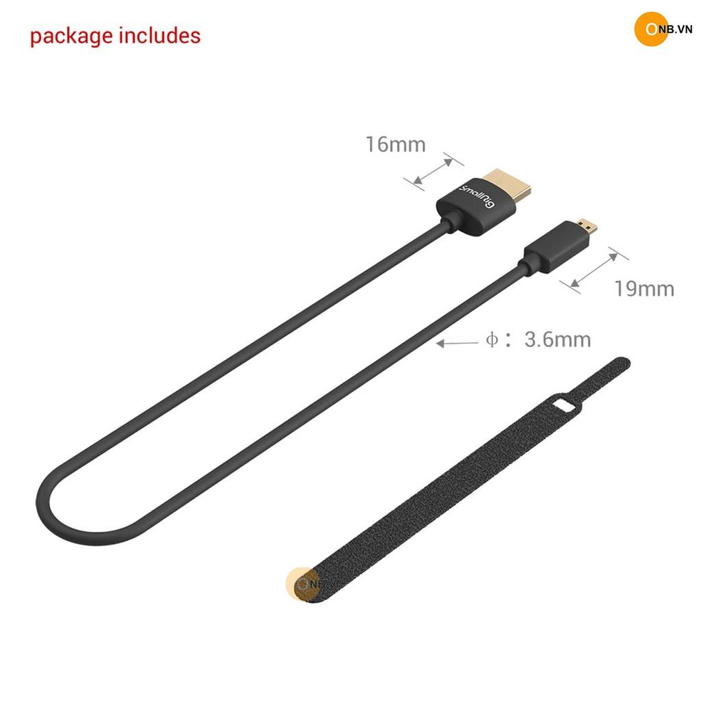 Ultra Slim 4K HDMI to Micro HDMI dài 35cm 3042 - SmallRig - Hàng Chính Hãng