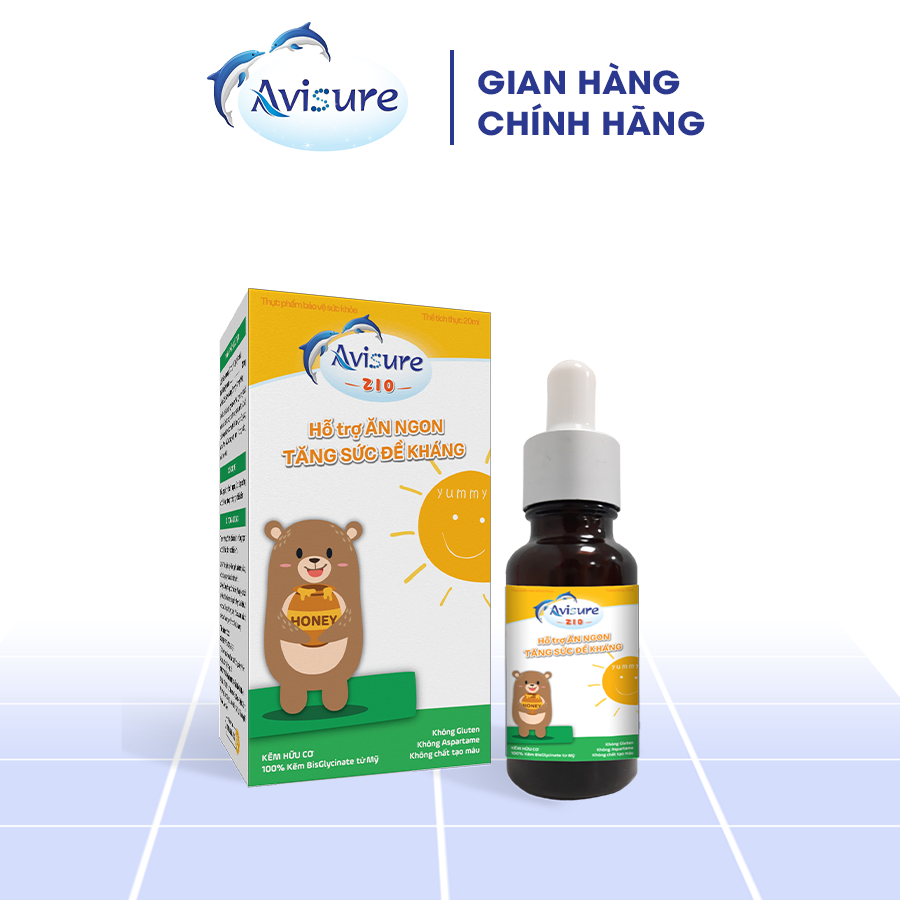 Avisure ZiO kẽm sinh học cho bé biếng ăn, chậm tăng cân 20ml