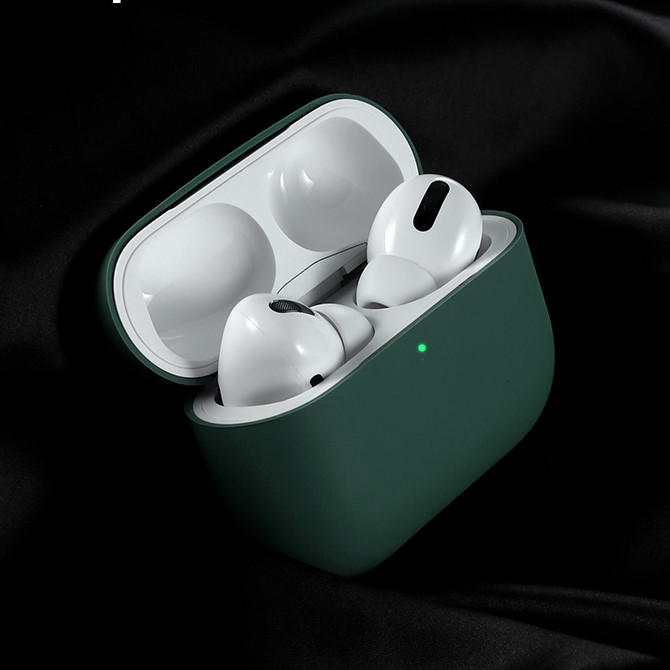 Green - Bao case chống sốc silicon siêu mỏng cho tai nghe Apple Airpods Pro hiệu Totu AA-095 (Mỏng 0.7mm, bảo vệ toàn diện, vật liệu cao cấp) - Hàng nhập khẩu