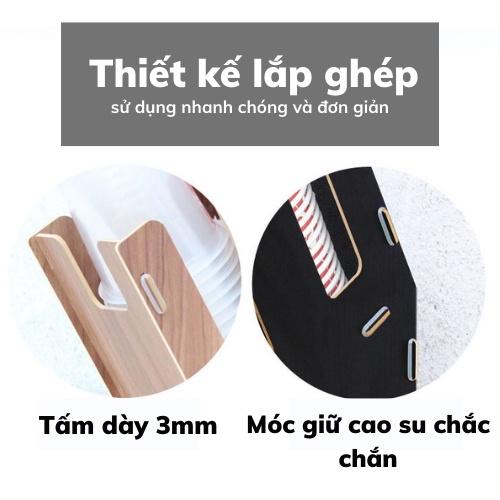 Khay kệ đựng cốc 9 lỗ bằng gỗ đa năng tiện lợi kệ đựng úp cốc ly nhựa an toàn thông minh cho quán cafe bảo hành 1 đổi 1