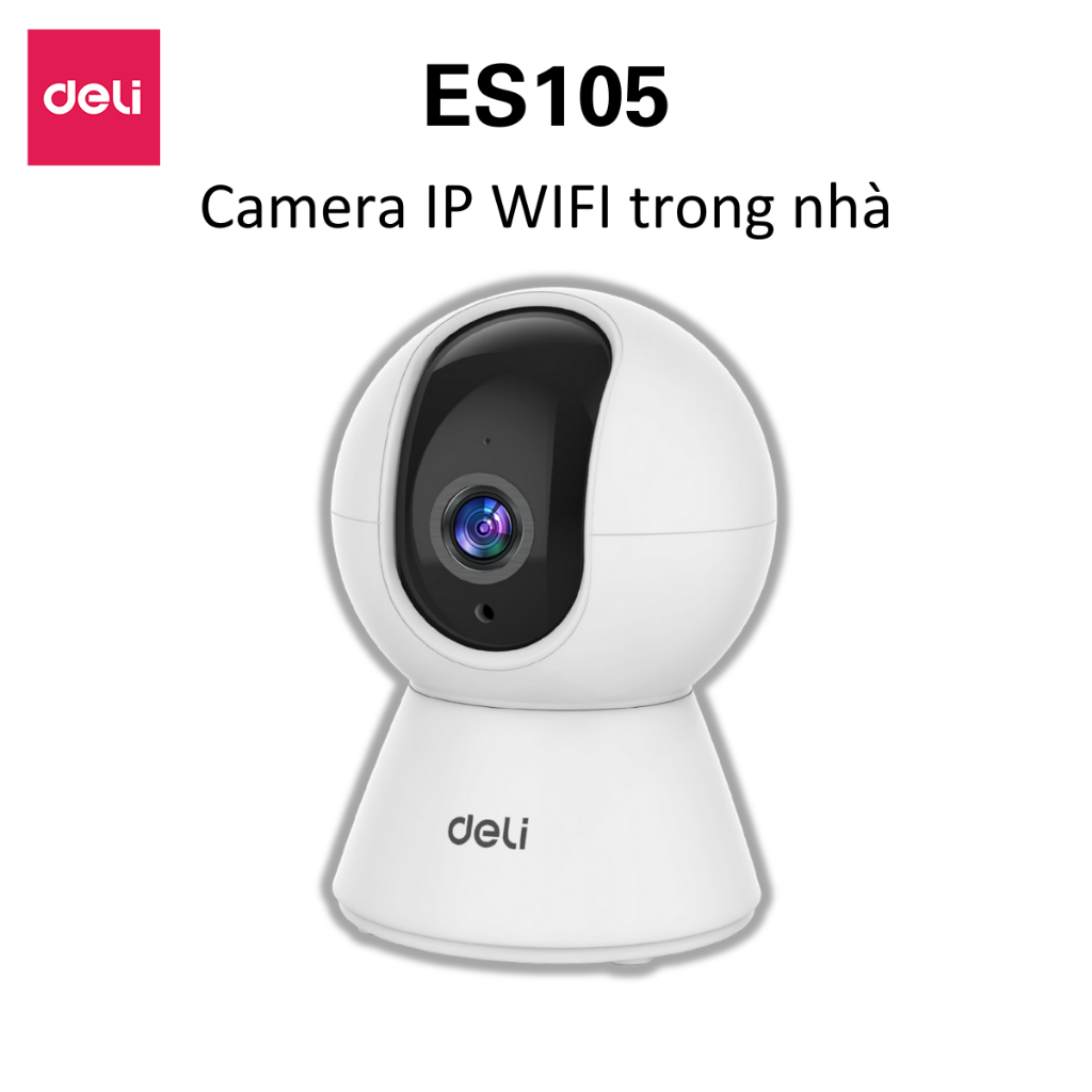 Camera WIFI IP DELI Hàng Chính Hãng Xoay 360 Độ Đàm Thoại 2 Chiều Mắt Nhìn Hồng Ngoại Theo Dõi Phát Hiện Chuyển Động