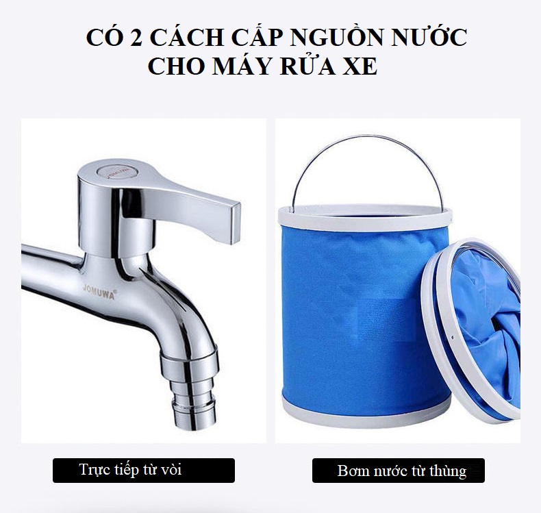 Máy Rửa Xe Mini Gia Đình Áp Lực Cao, Công Suất Lớn