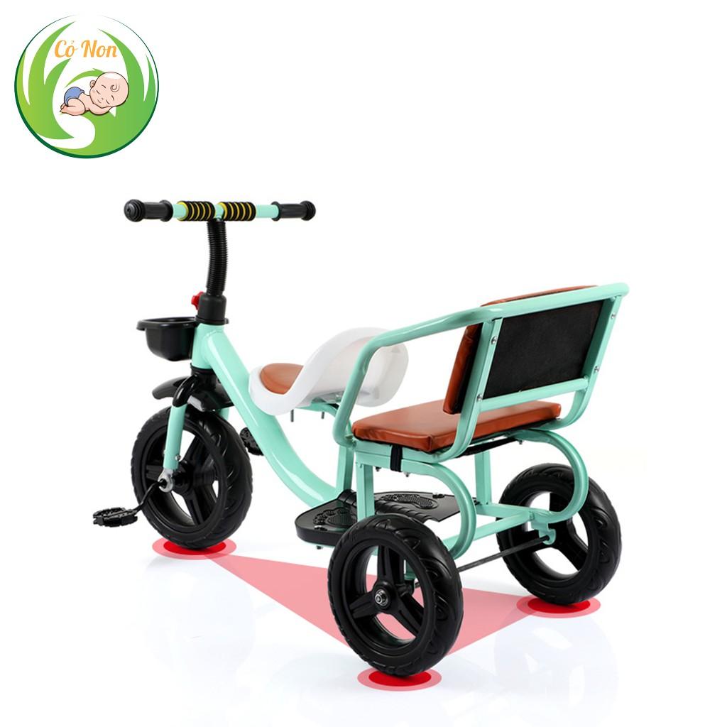 Xe đạp xích lô 3 bánh cho bé yên bọc da cao cấp