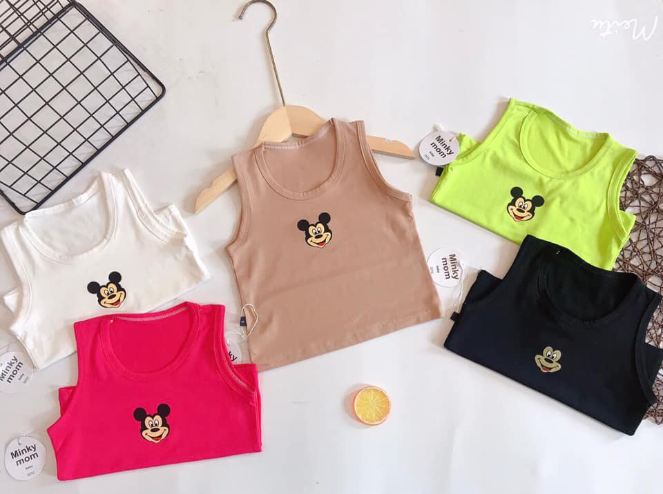 Áo Ba lỗ Minky mom coton 4 chiều siêu đẹp cho bé